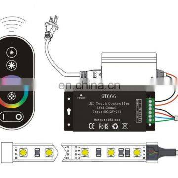 GT666 RF RGB Touch Remote Controller For LED Strip/Panel/Celling Light DC 12V 24V photo-5