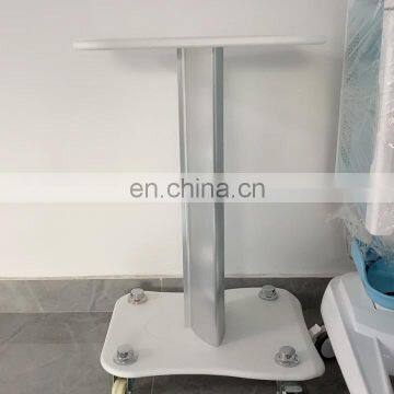 High quality four wheel white iron trolly for beauty center spa use light-weight iron trolly for beauty machine Assembly cart