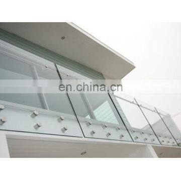 Glass manufacturer high quality custom clear staircase tamper glass railing