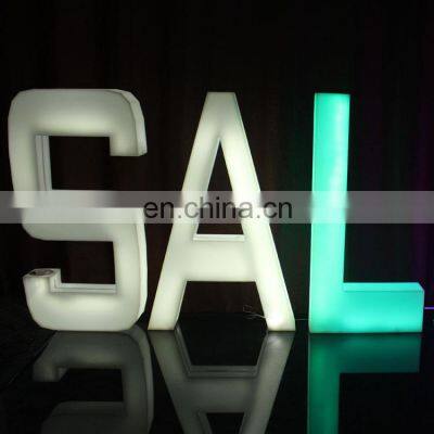 Rechargeable Outdoor Use Wedding Decoration Remote Control Plastic Led Illuminated Letters photo-5