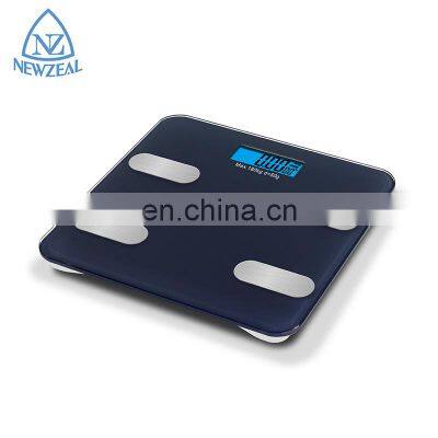 Durable 180Kg Glass Panel Digital Bathroom Person Scale With BMI Body Fat Analyzer