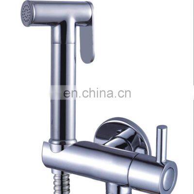 High quality Chrome Finish And Complete Accessories  Handheld Shattaf Bidet Spray For Toilet With Brushed