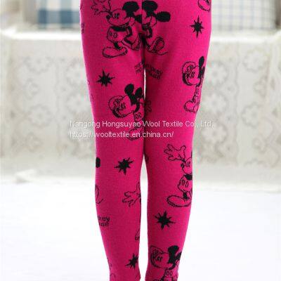 Autumn Winter Warm Girls' Clothing Sets Warm Wool Children's Trousers