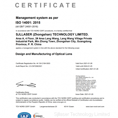 ISO14001 Certificate
