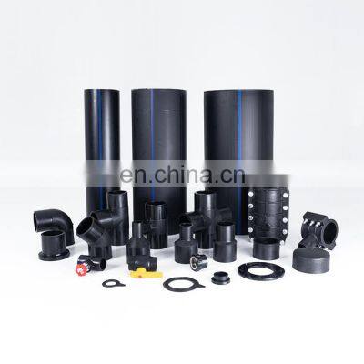 Hdpe Fittings Black Color 140 mm 160mm 180mm 200mm Hdpe Pipes