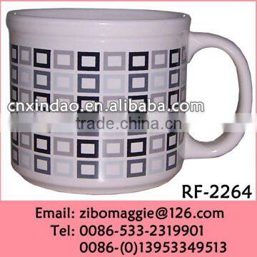 Personalized Zibo Made Beautiful Custom Stoneware Soup Travel Cup with U Shape