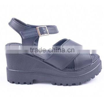 Wholesale Latest Ladies Buckle Sandals pu Sole Platform Designs Made in China photo-2