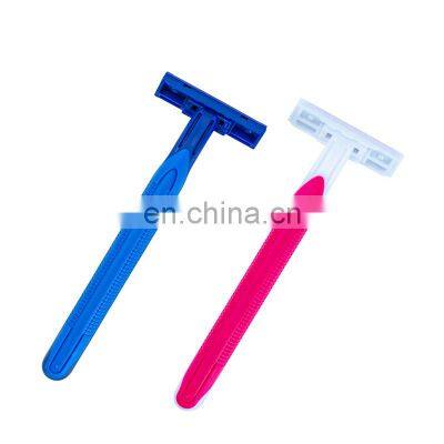 Excellent quality customized trendy rubber handle razor double-layer manual disposable razor