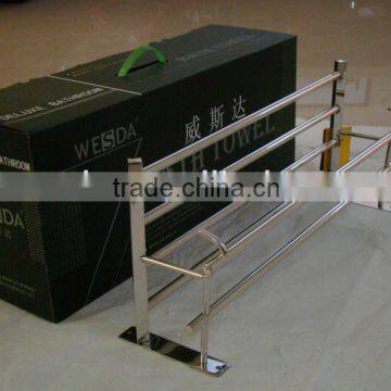 WESDA Houseware Good Quality Stainless Steel and Glass Bathroom Shelf Quality Choice photo-6