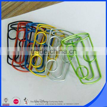 Metal Material Shiny PET Coated Iron Wire Cup Shape Paper Clip photo-2