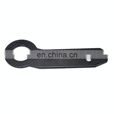 CNC Cutting 100% Real Carbon Fiber Rear Tow Hooks , Custom Universal JDM Racing Rear Bumper Tow Hook