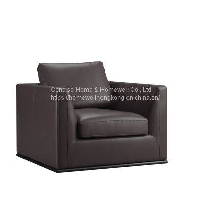 LS1607-36 Modern Stainless Steel Frame Feet Fabric or Genuine Leather Upholstered Sofa Livingroom Sofa Office Sofa photo-3