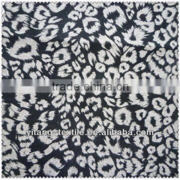 Woven waterproof polyester print leopard stretch fabric