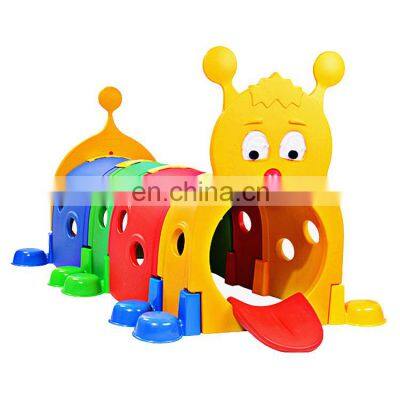 School Outdoor Happy Kids Plastic Worm Tunnel Toy