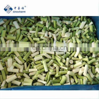 Sinocharm BRC-A Approved IQF Green Garlic Sprout Cut Frozen Green Garlic