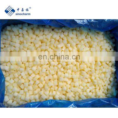 Sinocharm BRC A Approved 10*10MM IQF frozen  Apple Diced Cubes Frozen Apple