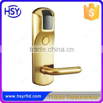 HSY-318 Hotel entrances door handle Zinc alloy rfid hotel locks