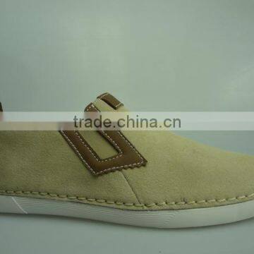 beige suede leather shoes