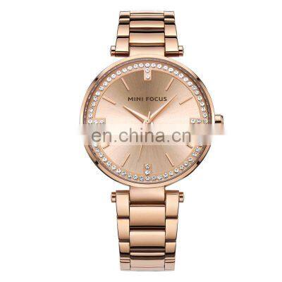 Montre Femme Mini Focus MF0031L Japan Movement Fashion Women Quartz Watches Luxury Rose Gold Watch For Ladies