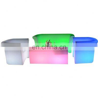 PE Plastic Durable Furniture Inflatable Led Sofa for Party Customized Led Sofa Furniture photo-3