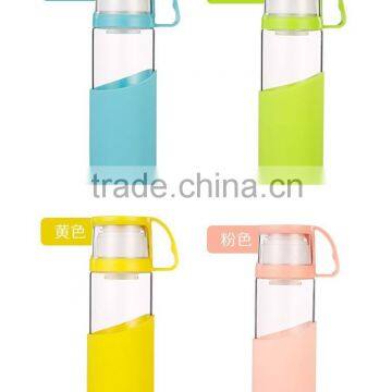 new glass water bottle with Protective Silicone Sleeve