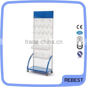 Powder coating steel display rack