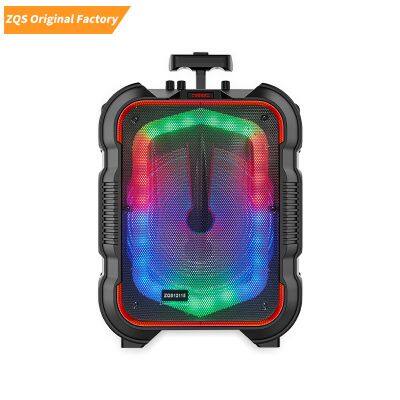 SING-E ZQS12115 12 Inch Powered Party Dj RGB Light Outdoor Wireless Hifi Super Bass Karaoke Trolley Portable Speaker