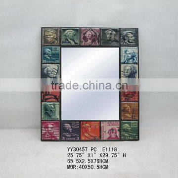 Rectangle metal wall mirror