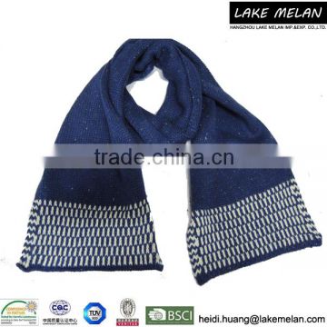 Hot Selling100% Acrylic Knitted Scarf With Nep Yarn