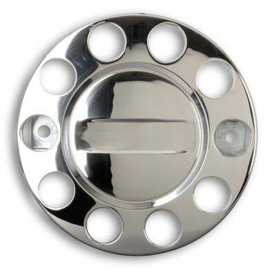 Пакет из 2 универсальных сильно полированных колпачков для болтов автомобильных колес из нержавеющей стали диаметром 22.5 дюйма с закрытым концом