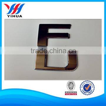 Custom auto parts chrome letters / 3d adhesive chrome letters