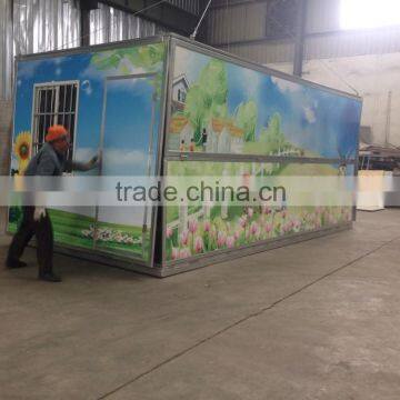 Quick install Folding container house/mobile prefab foldable container house/flat pack folding container house