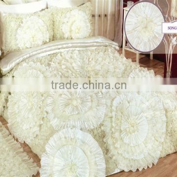 Handwork/Patchwork Luxcury white wedding bedding set Turkey and Middle east style