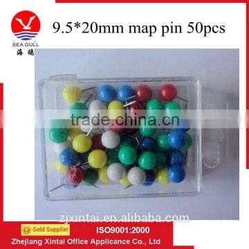 Wholesale solid plastic round ball head color map pins (tack)