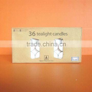 10 Gram Tealight Candle in Paper Box, 36 pcs/box, 3 Hours Burning time, Walmart Vendor, 10 Years Production Experience