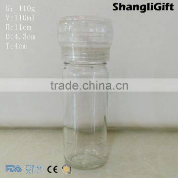 110ml Spiece Bottle Glass Pepper Sauce Grinder Bottle