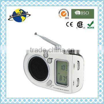 Portable AM/FM/SW1-7 9 Band LCD Alarm Clock Radio