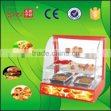 Supermarket transparent glass showcase for wholesale