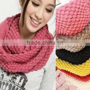 2013 Winter Pom Pom Circle Loop Scarf