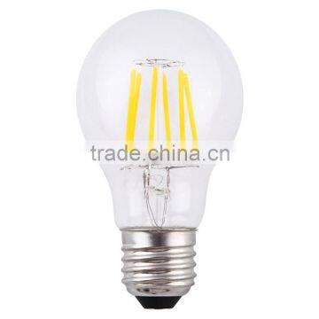 High quality 360 degree LED bulb lights A60 indoor lighting B22 E26 E27 6W led filament bulb