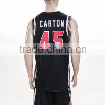 100 Polyester Mesh Fabric Red Logo Embroidery Basketball Jersey Uniform