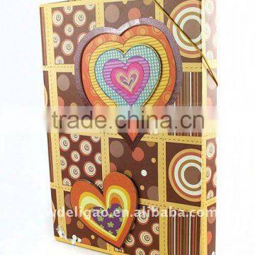 New Design Fashional Color Art Paper Desktop File Box for Office Stationery Cardboard A4 or FC Size