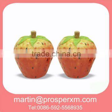 Ceramic fruit salt and pepper shaker set