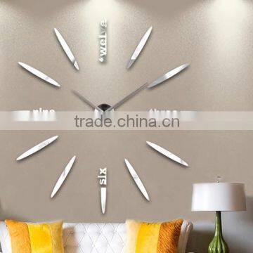 Large Luxury DIY 3D Wall Clock Home Decor Stickers clocks/Diy Mirror Wall Clock For Home Decoration