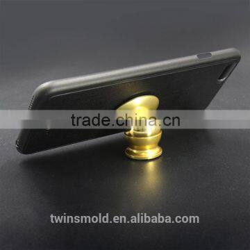 Custom Mobile phone case PU leather combo iron sheet, for car magnet holder phone case