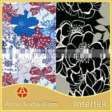 Nylon Lycra Tropical Flower Pattern Printed Swimwear Fabric /Floral Design Printing Dress Fabric photo-3