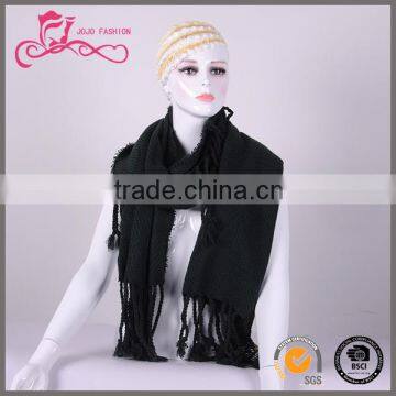 Unique design women knitting scarf italy design exquisite acrylic winter color matching scarf