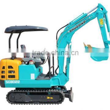 2.2 ton Mini hydraulic excavator , rubber track