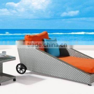 2015 Garden furniture beach chair/wicker furniture/used chaise lounge (DH-9572)