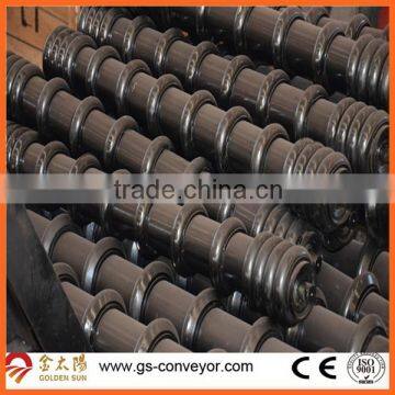 D108mm conveyor spiral idler,ISO conveyor clean idler for Laterite heavy industry